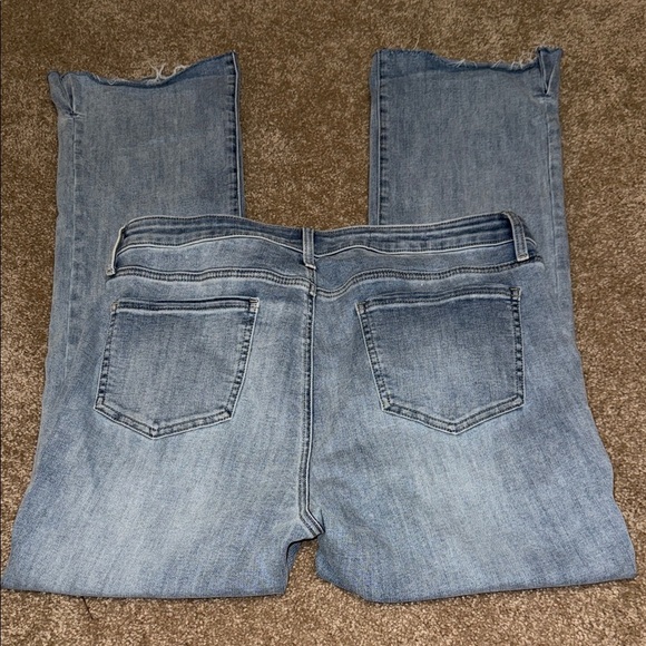 NYDJ Barbara Bootcut Classic Denim Jeans - size 12 - Raw Edge Hem B8 - Picture 3 of 5